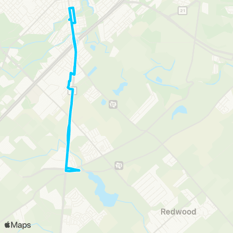 The Bus (San Marcos) Guadalupe / Redwood map