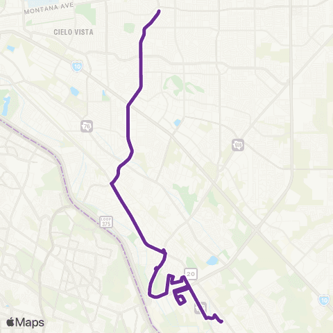 Sun Metro Socorro / Zaragoza Bridge map