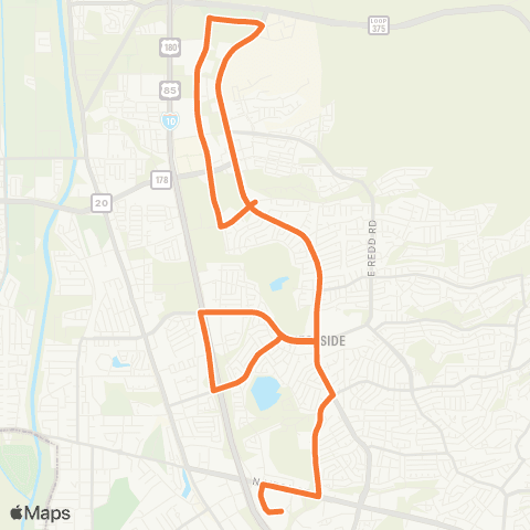 Sun Metro Resler Circulator map