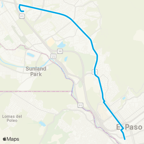 Sun Metro Mesa BRIO map
