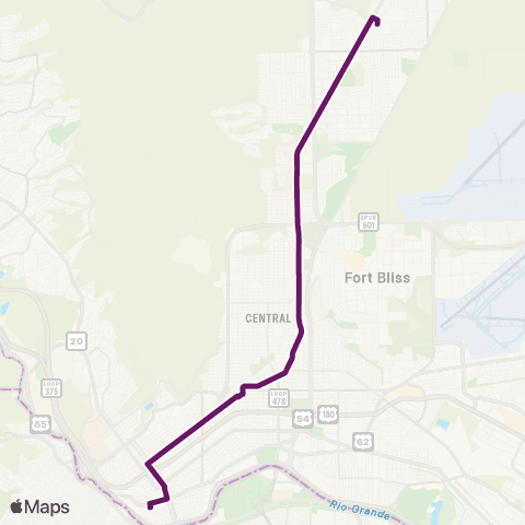 Sun Metro Dyer BRIO map