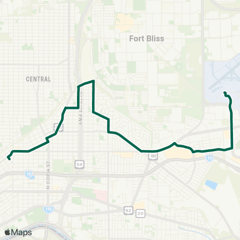 Sun Metro Government Hill Via Bassett map