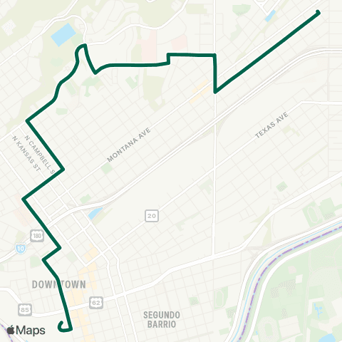 Sun Metro Medical Center Via Cliff map