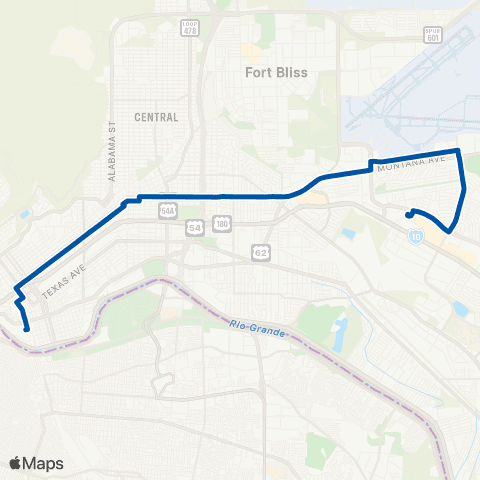 Sun Metro Montana map
