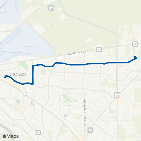 Sun Metro RC Poe Via Edgemere map