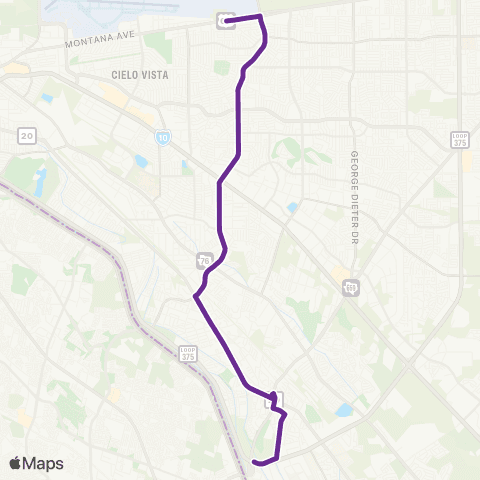Sun Metro Zaragoza Bridge Circulator map