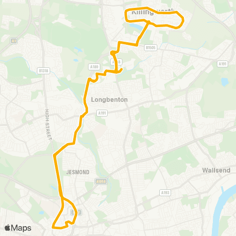 Stagecoach North East Newcastle Monument - Newcastle Monument map