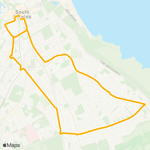 Stagecoach North East Riverside Park - John Street map