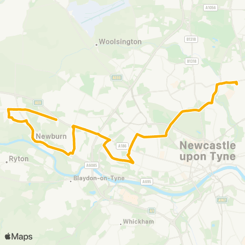 Stagecoach North East Hexham Rd-St Cuthberts Church - Hmrc Benton Pk View map