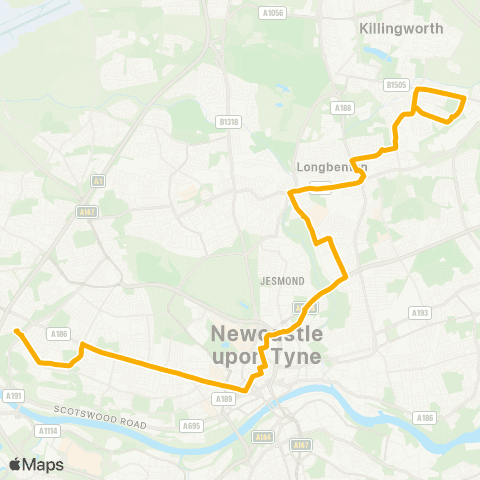 Stagecoach North East Jedburgh Rd - Central Sta Westgate Rd map