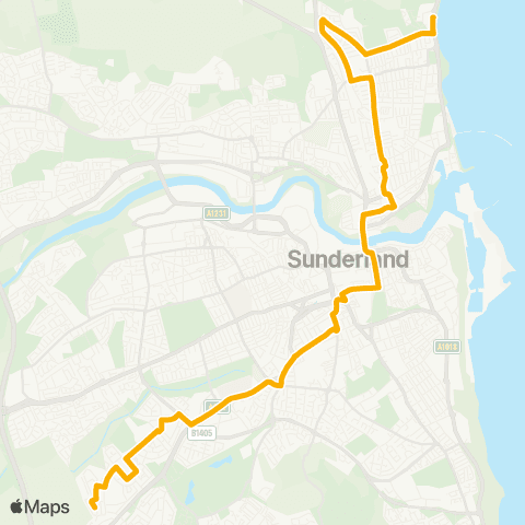 Stagecoach North East Dene Estate - Theme Road map