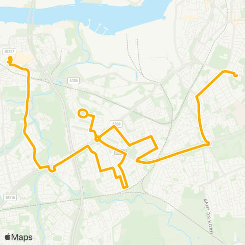 Stagecoach North East St Wilfrid's Rc College - Bus Station map