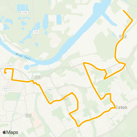 Stagecoach North East Bus Sta Stand 3 - Tesco Distribution Ctr map