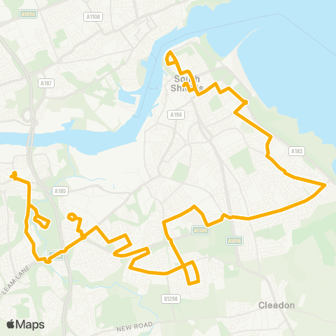 Stagecoach North East The Pastures - Bus Station Stand 11 map