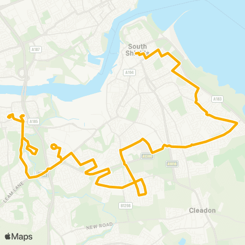 Stagecoach North East Fordfield Rd / Fordland Pl - Queen Alexandra Rd / Ryhope Rd map