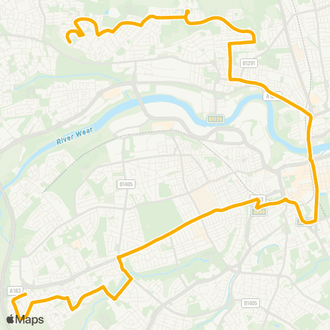 Stagecoach North East Rhondda Road - Sevenoaks Drive map