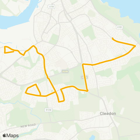 Stagecoach North East Horsley Hill Square - Bede Industrial Estate map