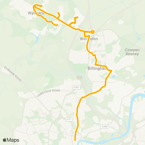 Stagecoach North East Mountstewart - High Street Stand C map