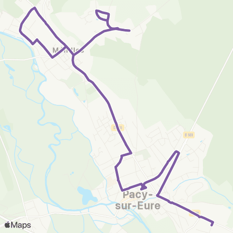 SN'go! Ménilles <> Pacy-sur-Eure map