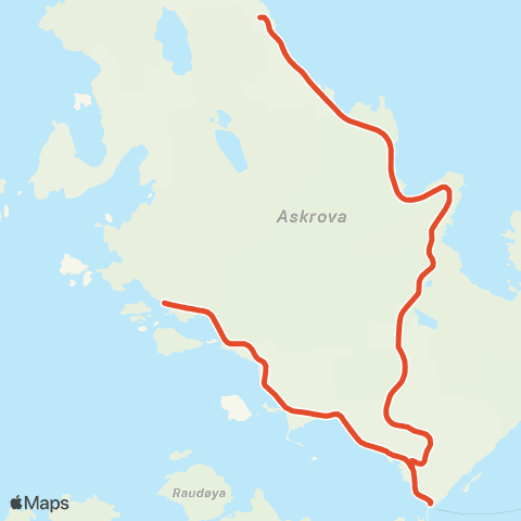 Skyss Ruter på Askrova map