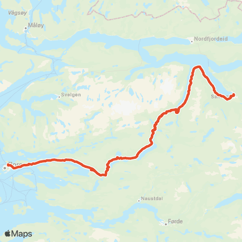Skyss Sandane-Hyen map