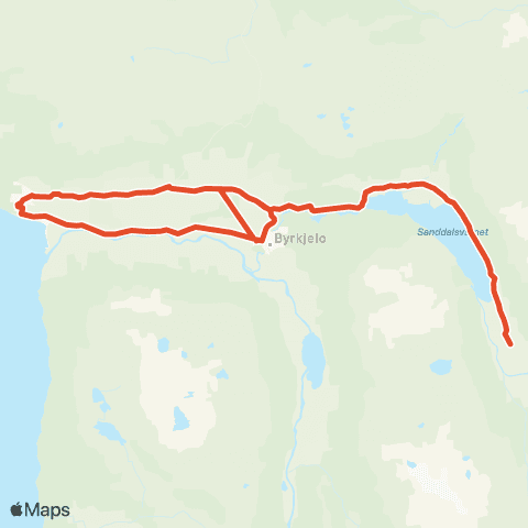 Skyss Reed-Byrkjelo-Myklebust map