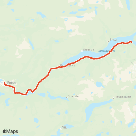 Skyss Førde-Vassenden-Sægrov kryss map
