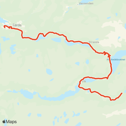 Skyss Holsen-Viskedal-Nydal map