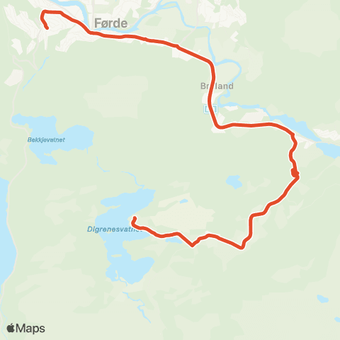 Skyss Førde-Sunde sk-Masdal-Digernes map