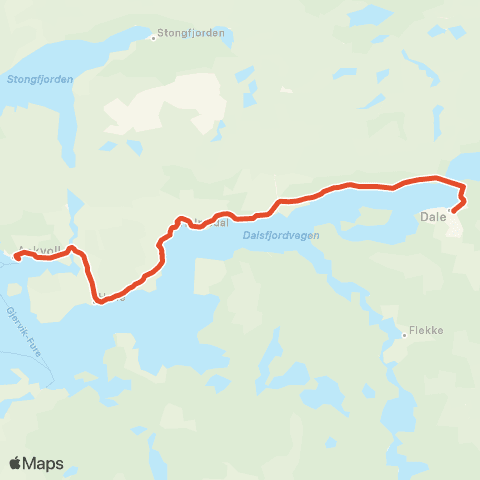 Skyss Askvoll-Dale map