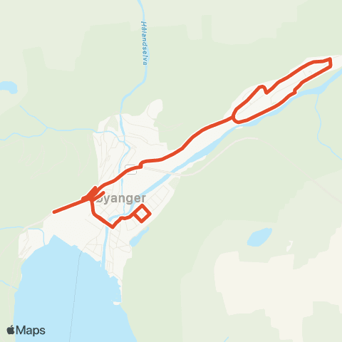 Skyss Høyanger-Sandvika-Dale map