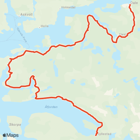 Skyss Tjørneset (Havyard)-Sørbøvåg map