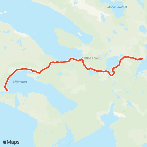Skyss Risnes-Hyllestad-Eidsvika map