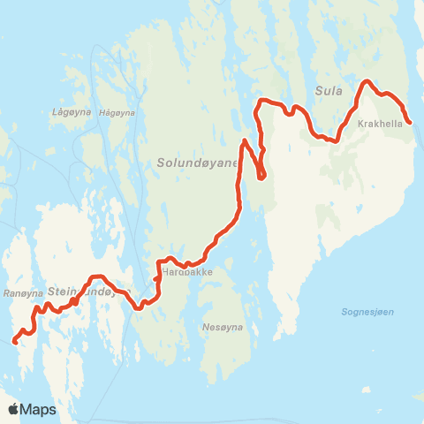 Skyss Hardbakke-Krakhella map