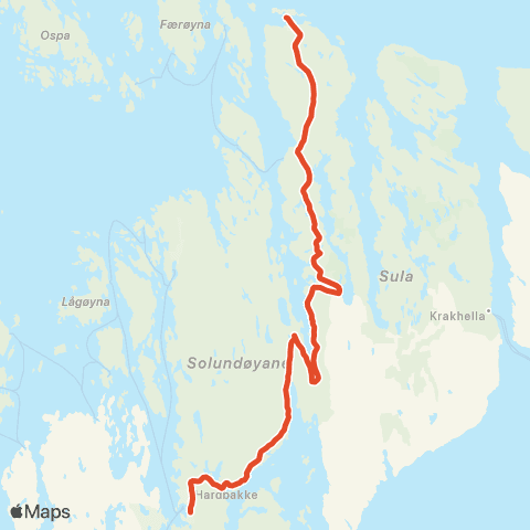 Skyss Hersvik-Leknessund-Hardbakke map