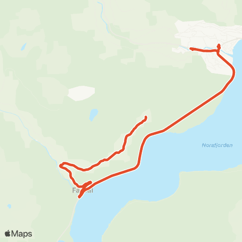 Skyss Sogndal-Øvstedalen map