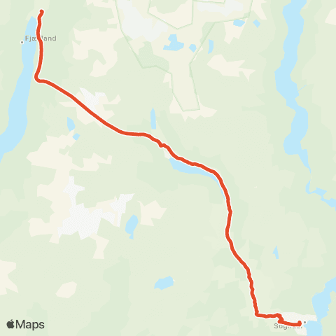 Skyss Fjærland-Sogndal map