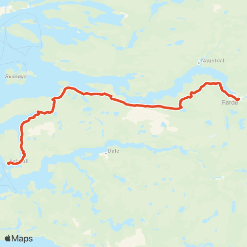 Skyss Førde-Askvoll map