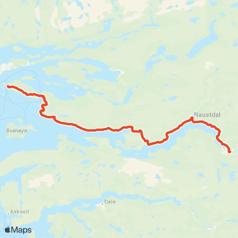 Skyss Stavang-Førde map