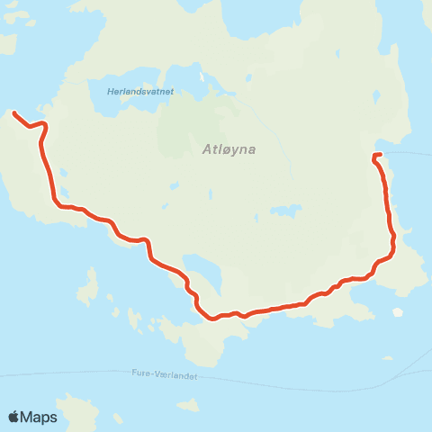 Skyss Atløy-Herland-Høyvik map