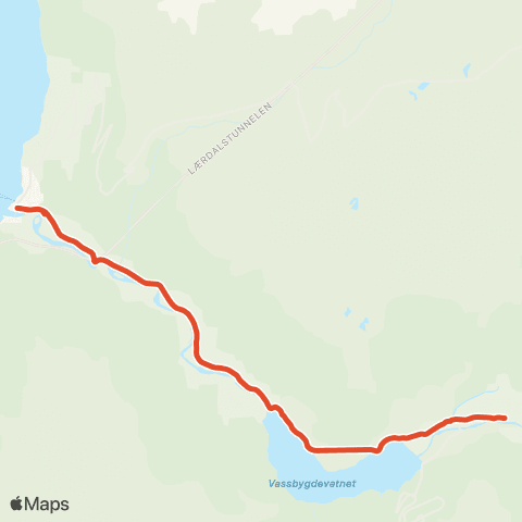 Skyss Vassbygdi-Aurland map