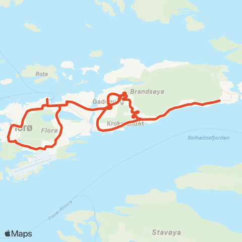 Skyss Bybuss 1 Florø map