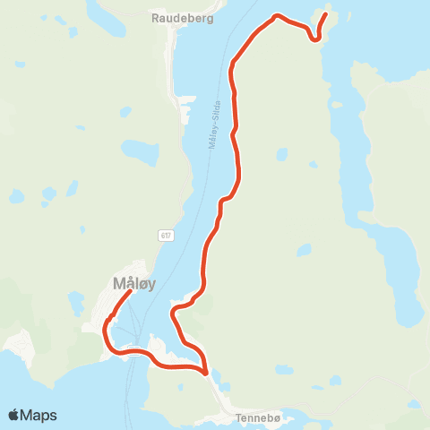 Skyss Måløy-Osmundsvåg map