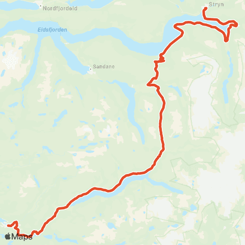 Skyss Førde-Stryn map