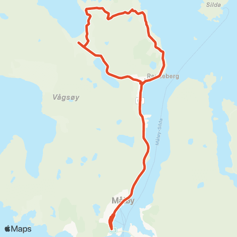 Skyss Måløy-Raudeberg-Vedvik-Kvalheim map