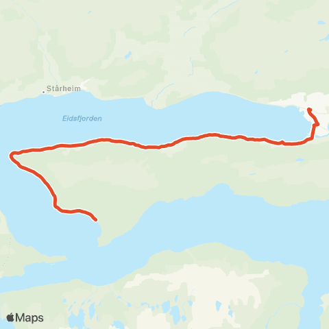 Skyss Torheim-Nordfjordeid map