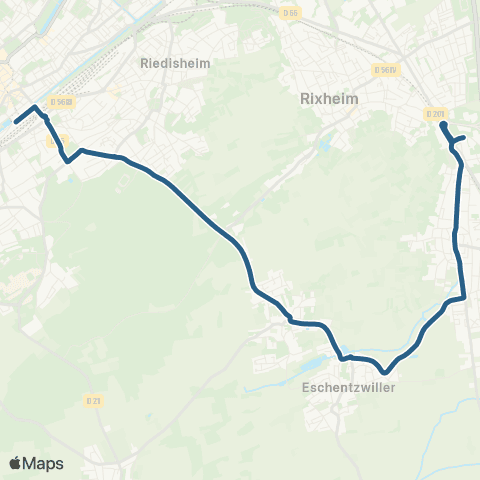 Soléa Rixh.-Habsh. C. Nautique - Mulhouse Gare Centrale map