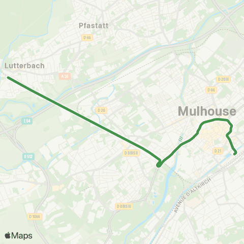 Soléa Lutterbach Gare - Gare Centrale map