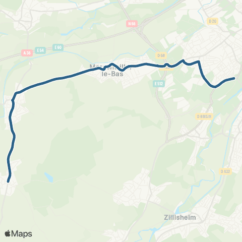 Soléa Galfingue Triv.-F. / Morsch. Campan. - Mulh. Univ. map