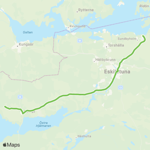 Sörmlandstrafiken Rabo—Sundbyholm map